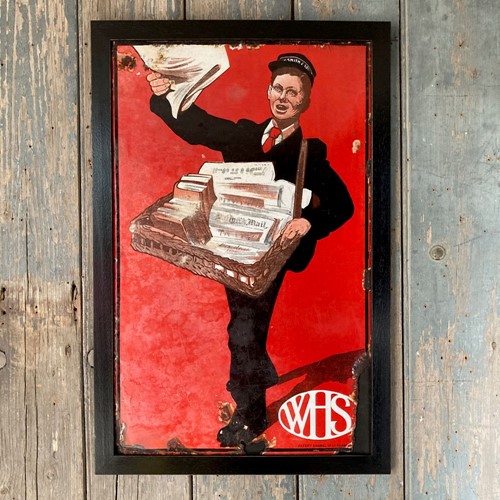 Vintage W. H. Smith Enamel Sign