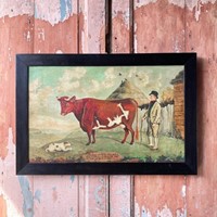 Naive school dairy cow painting