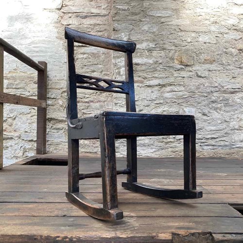 Antique Welsh child's rocking chair