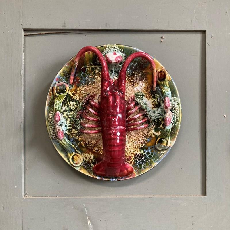 Majolica Palissy-Style Plate - 'Spiny Lobster'-marc-kitchen-smith-ks7821-img-8451-1000pxjpeg-main-638156110024109029.jpg