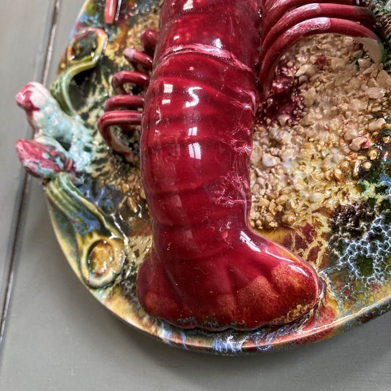 Majolica Palissy-Style Plate - 'Spiny Lobster'-marc-kitchen-smith-ks7821-img-8456-1000pxjpeg-main-638156109993171906.jpg