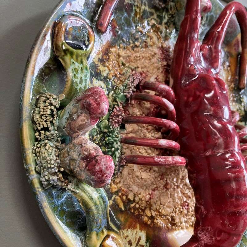 Majolica Palissy-Style Plate - 'Spiny Lobster'-marc-kitchen-smith-ks7821-img-8459-1000pxjpeg-main-638156109956609853.jpg