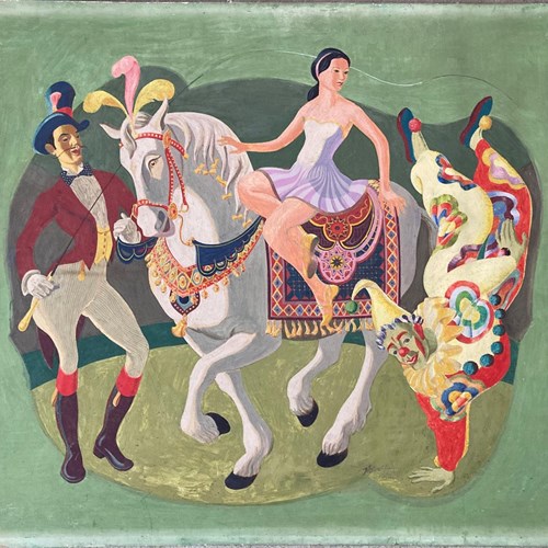 20Th Century Circus Painting - Hounsell