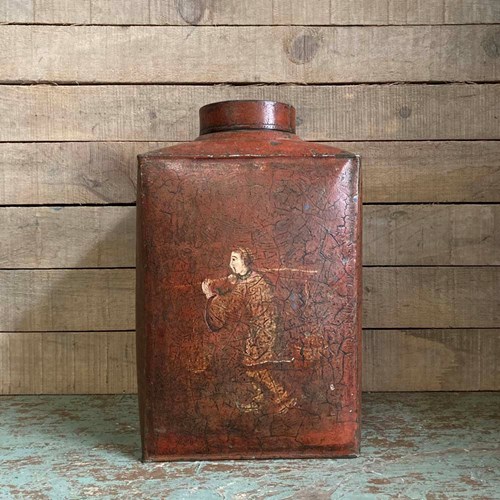Victorian Toleware Tea Canister