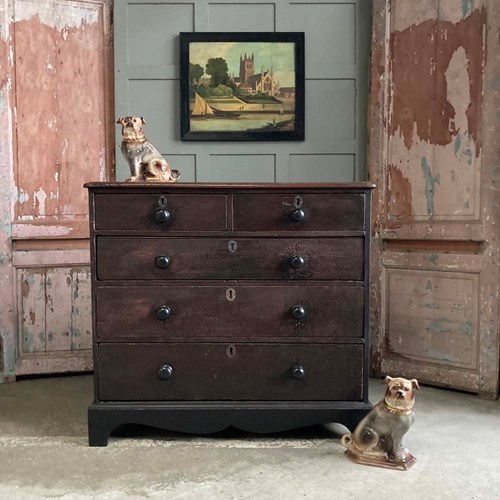 Early 19Th C. Pine Chest Of Drawers