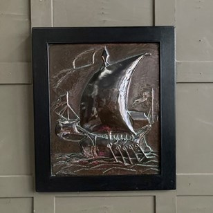 Arts And Crafts Copper Panel - 'Nor...