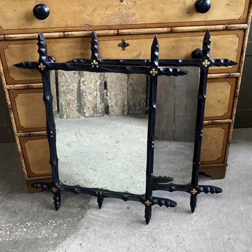 Pair Of Gothic Chapel Mirrors