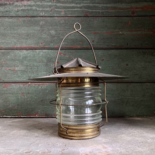 Vintage Brass Ship Light