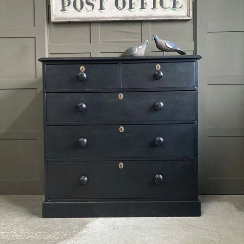 Antique Painted Pine Chest Of Drawers