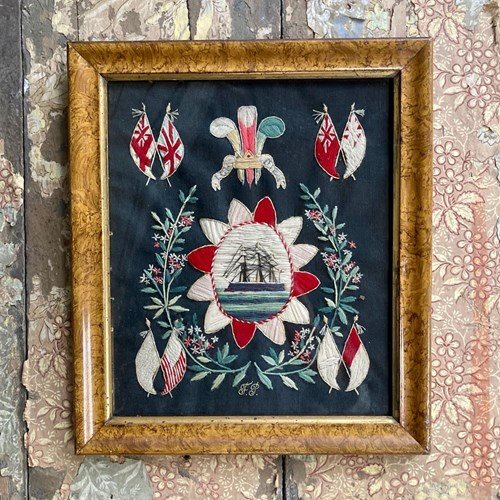 Antique Sailor Woolwork - 'Dreadnought'