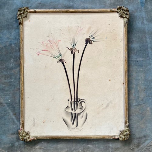 'Pink Lillies' - Still Life Painting By Frederick Roberts Johnson