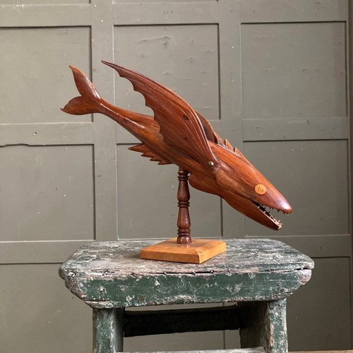 Carved Wood Pitcairn Fish - Len Brown