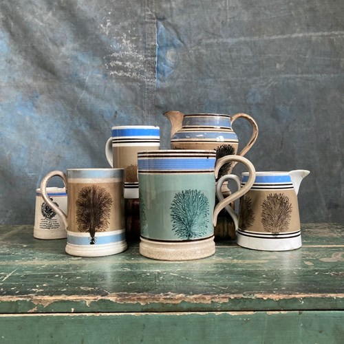 Collection Of Mochaware Pottery