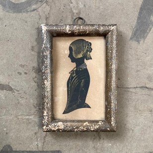 19Th C. Silhouette Portrait - 'Girl...