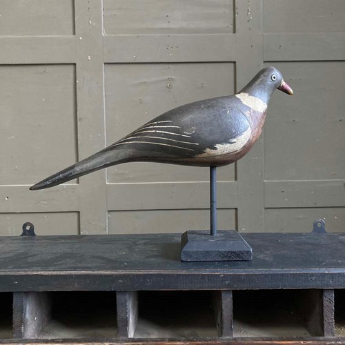Antique Wood Pigeon Decoy - James Rolfe #1