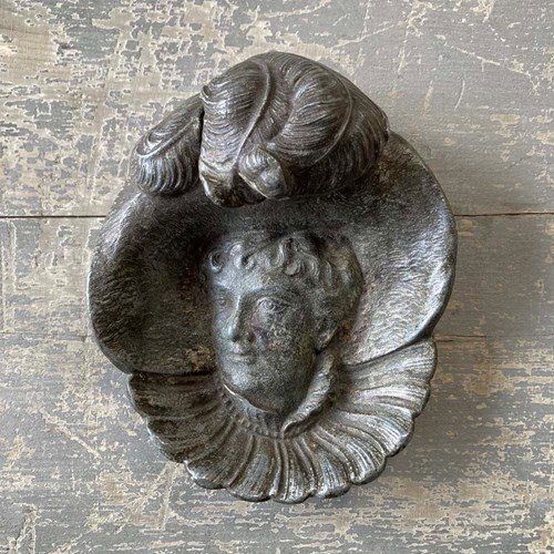 Antique 'Lady In Bonnet' Inkwell