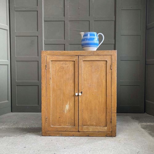 Antique Painted Pine Cupboard