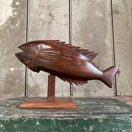 Antique Carved Pitcairn Fish