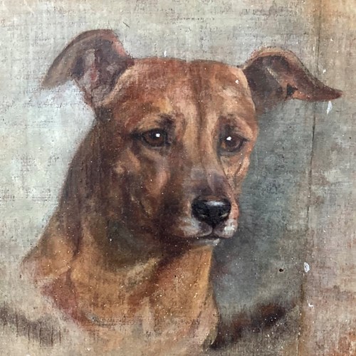 Oil Painting Of A Terrier Dog