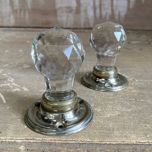 Antique Cut Glass Door Knobs
