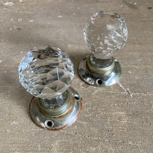 Antique Cut Glass Door Knobs