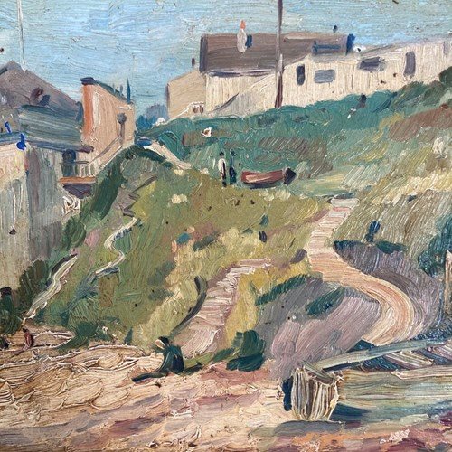 Vintage Oil Painting - 'Gun Cliff, Lyme Regis'