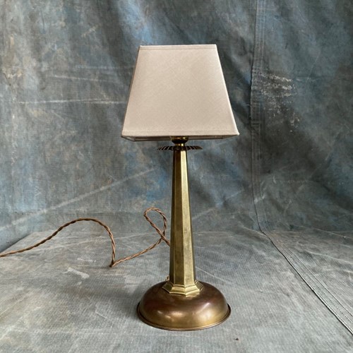 Vintage Arts & Crafts Brass Table Lamp