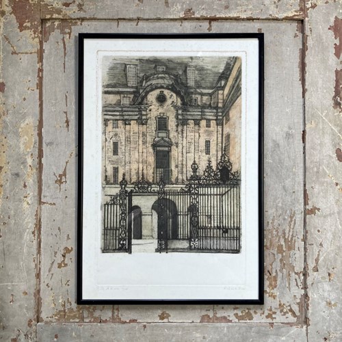 Richard Beer (1928–2017) Etching - 'B. M. A. House'