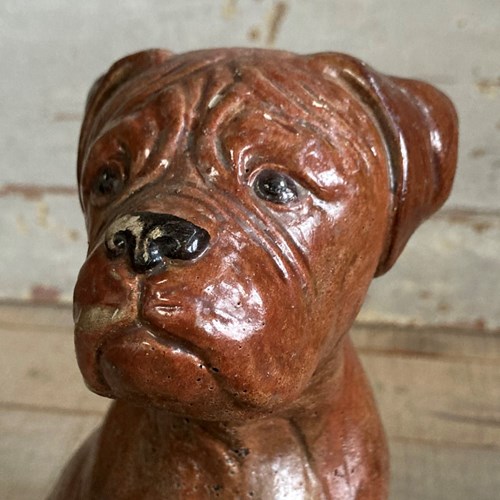 Vintage Stone Boxer Dog