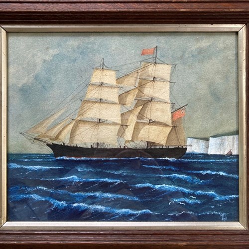 Antique Maritime Watercolour Painting