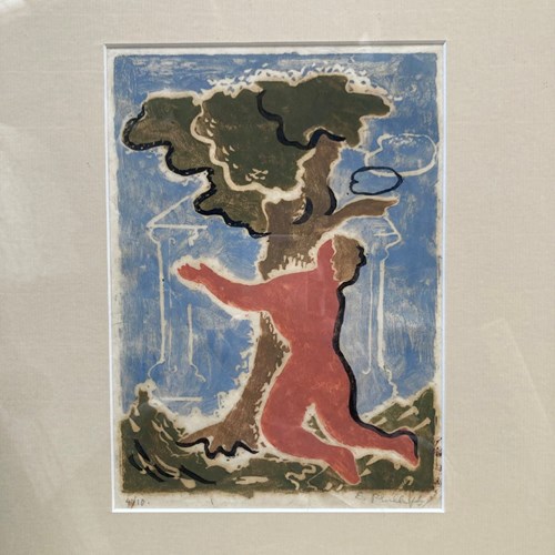 Bloomsbury Style Lithograph - 'Apollo & Daphne'