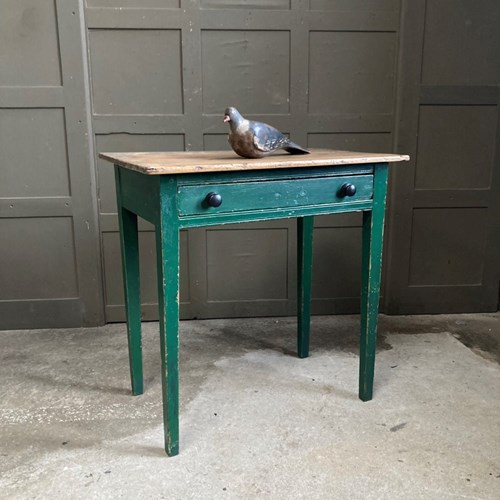 19Th C. Painted Pine Side Table