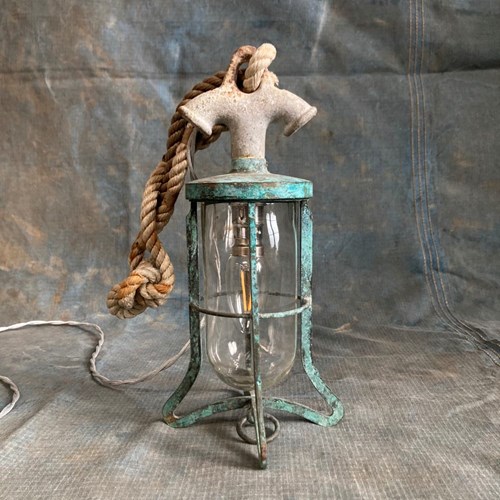 Verdigris Ship's Pendant / Table Light
