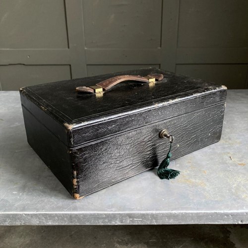 Edwardian Leather Correspondence Box By Bignell
