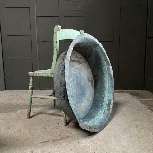 Large Verdigris Copper Planter