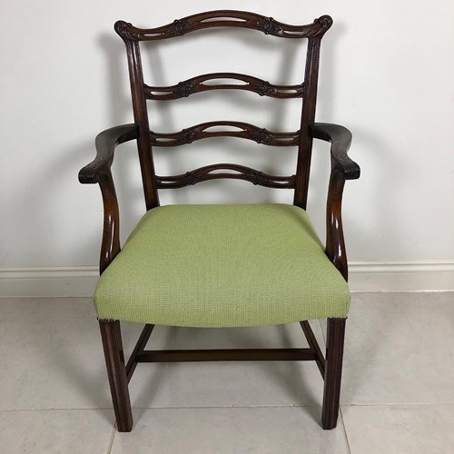 A Late 19Thc Ribbon Back Armchair 