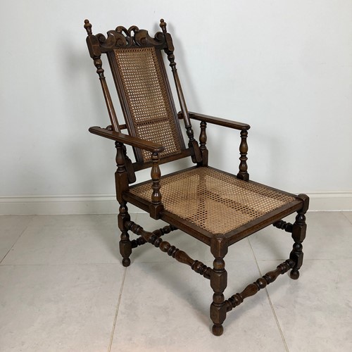 An Early 20Thc Carolean Revival Reclining Chair 