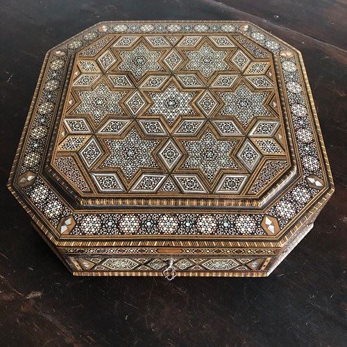 An Octagonal Hoshiarpur Jewellery Box