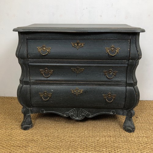 A Painted Dutch Bombe Commode 