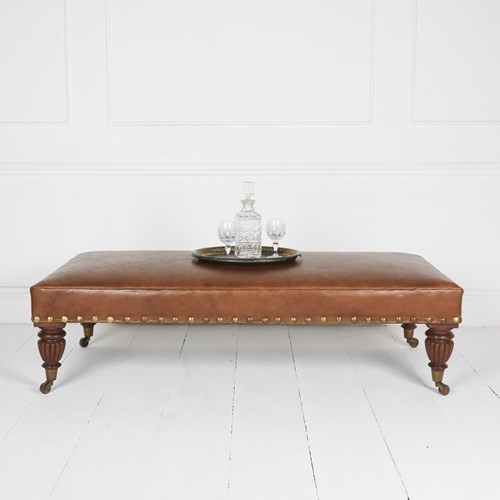 Leather Ottoman Stool