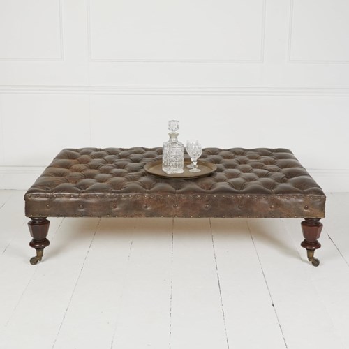 Leather Ottoman Stool #92