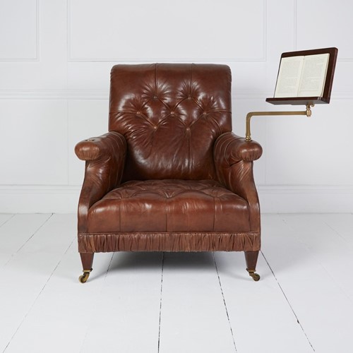 Leather Reading Library Chair