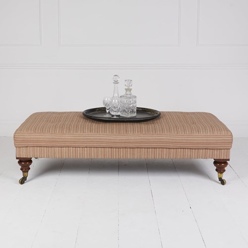 Striped Ticking Pouffe