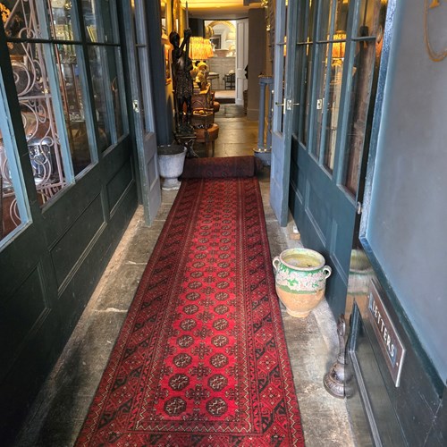 Enormous Antique Afghan Runner