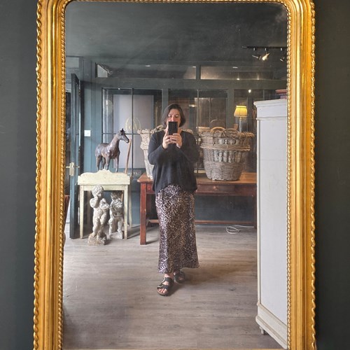 Large French Giltwood Mirror