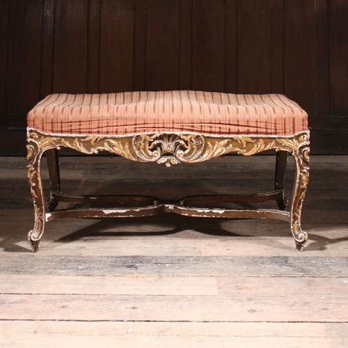 Large Giltwood Stool  