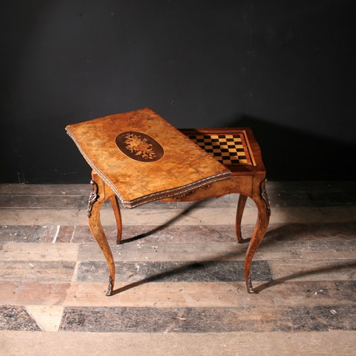Antique Walnut Games Table