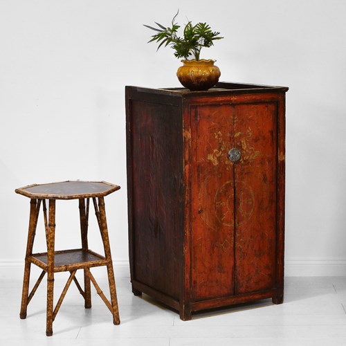 19Th Century Tibetan Hand Painted Cabinet