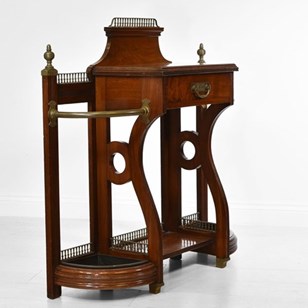 Aesthetic Movement Walnut & Brass H...