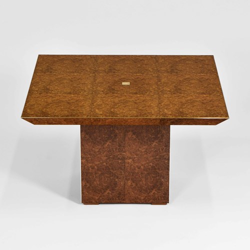Amboyna Burl & 9Ct Gold Lined Coffee Table By Silverlining Workshops